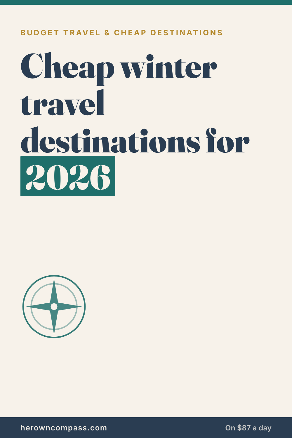 cheap winter travel destinations — save this pin for later