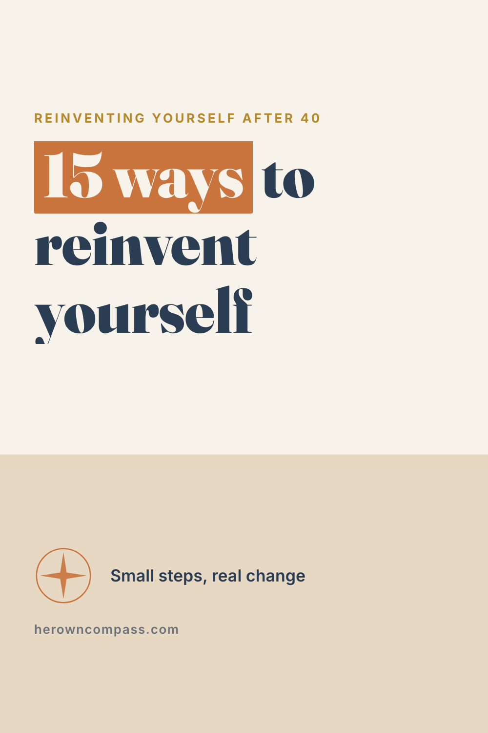 how to reinvent yourself after 40 — save this pin for later