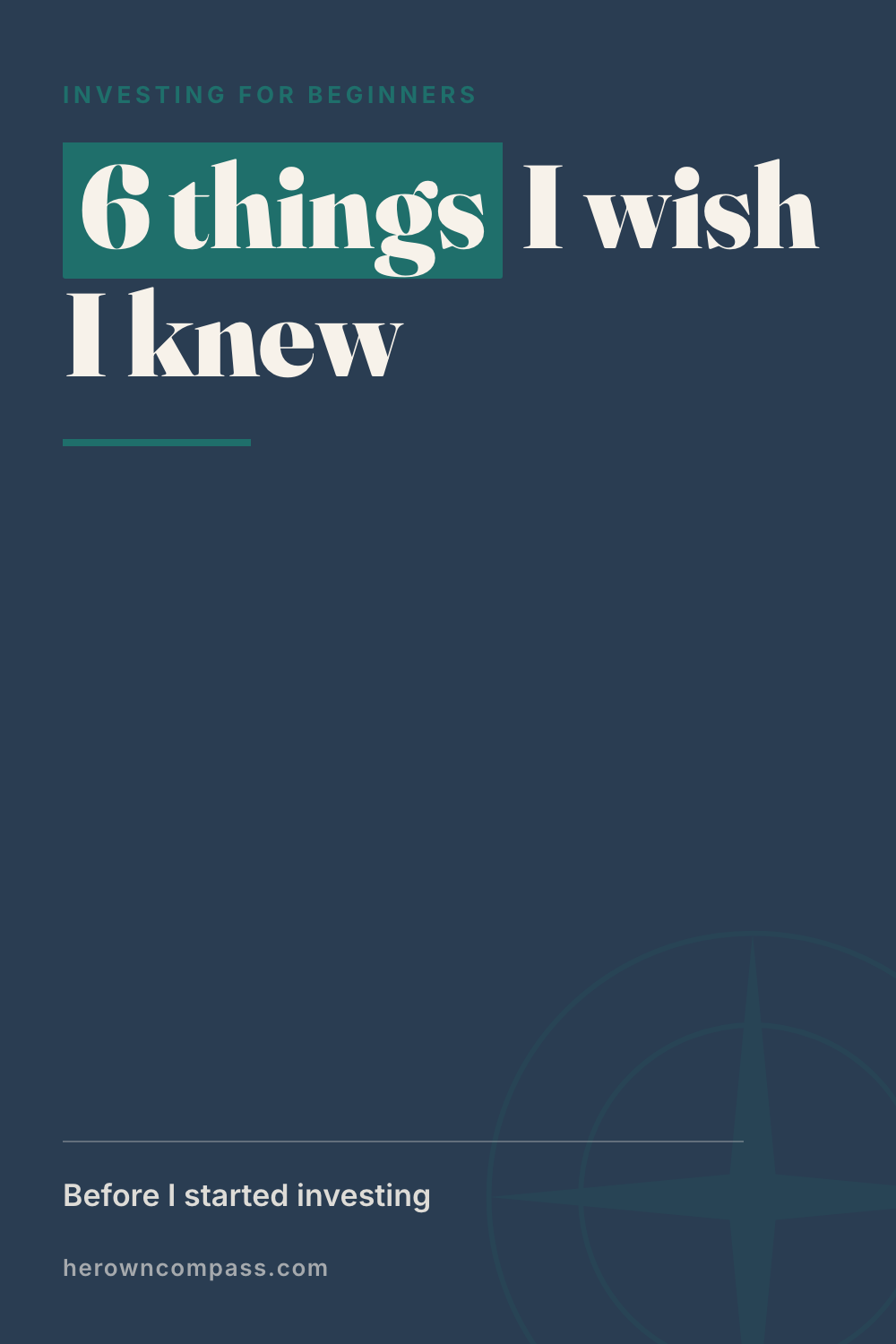 investing tips for beginners — save this pin for later
